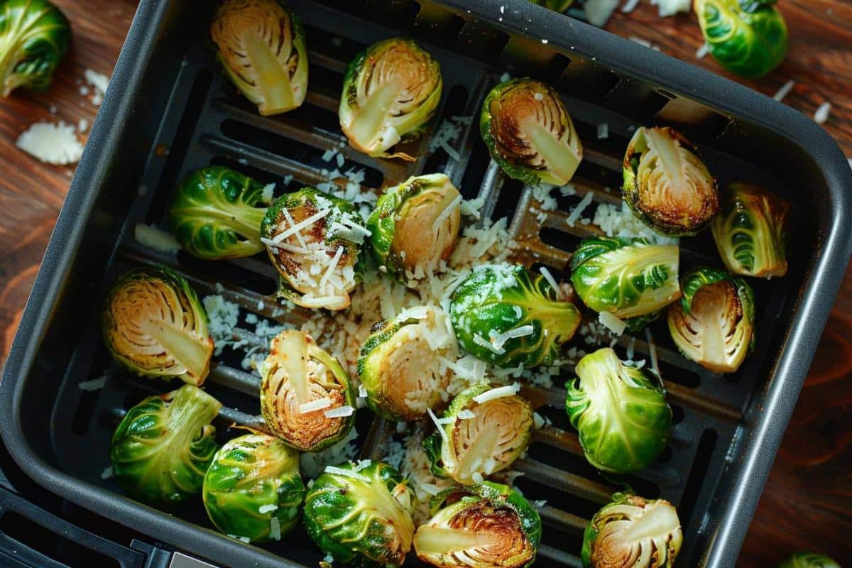 Recette airfryer choux de Bruxelles au parmesan : croustillants et savoureux