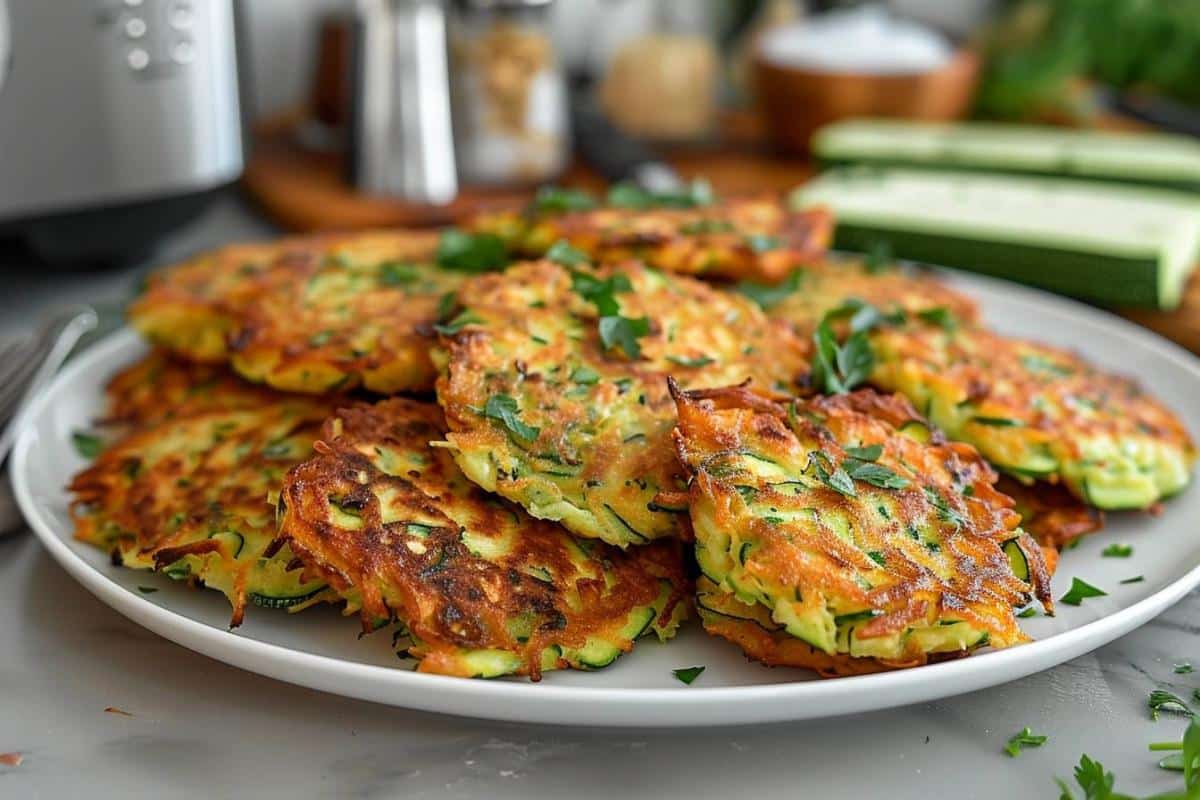 Recette des beignets de courgettes au Airfryer : croustillants et légers