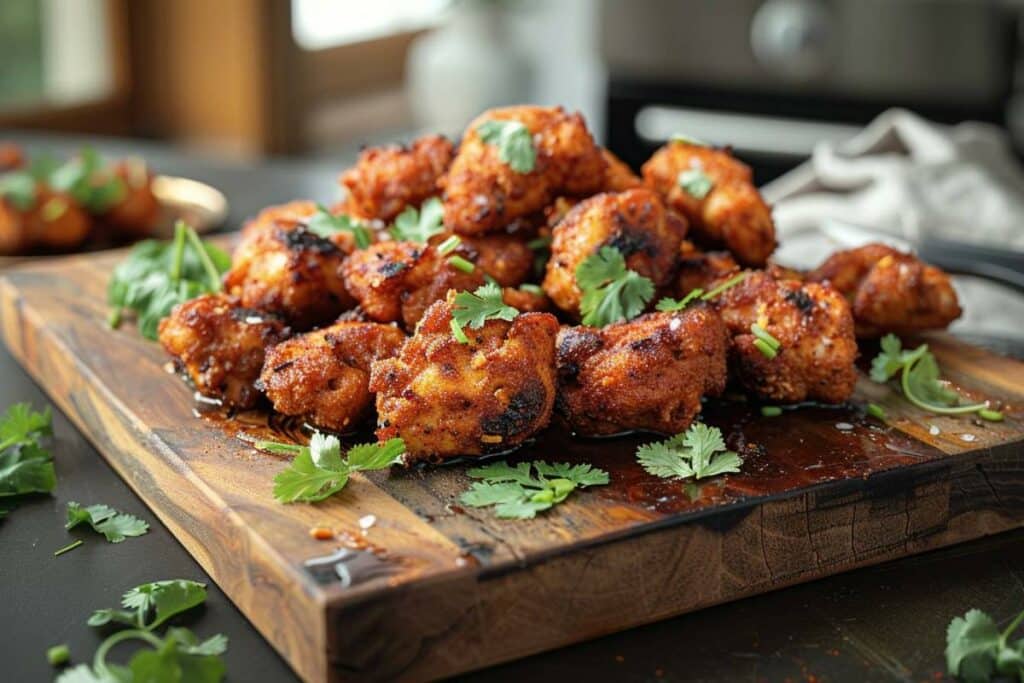 Recette airfryer : bouchées de poulet aux épices indiennes croustillantes et faciles à préparer