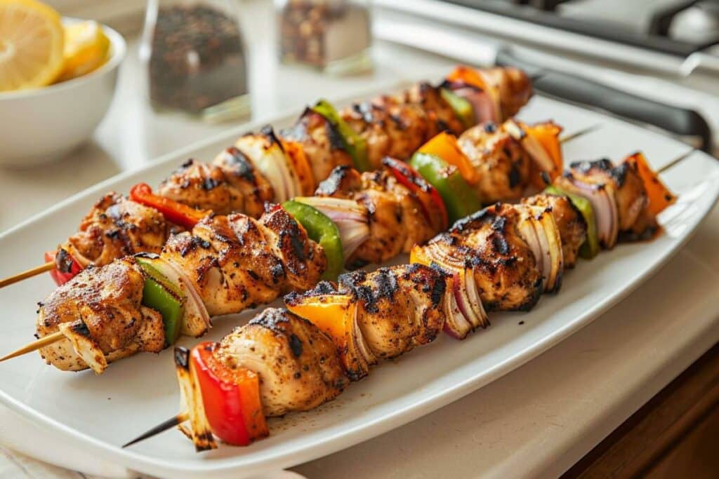 Recette airfryer brochettes de poulet : savourez des brochettes légères et croustillantes en un clin d'œil