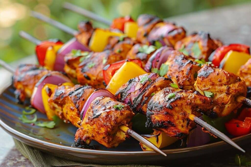 Recette airfryer : brochettes de poulet tikka à l’indienne savoureuses et faciles