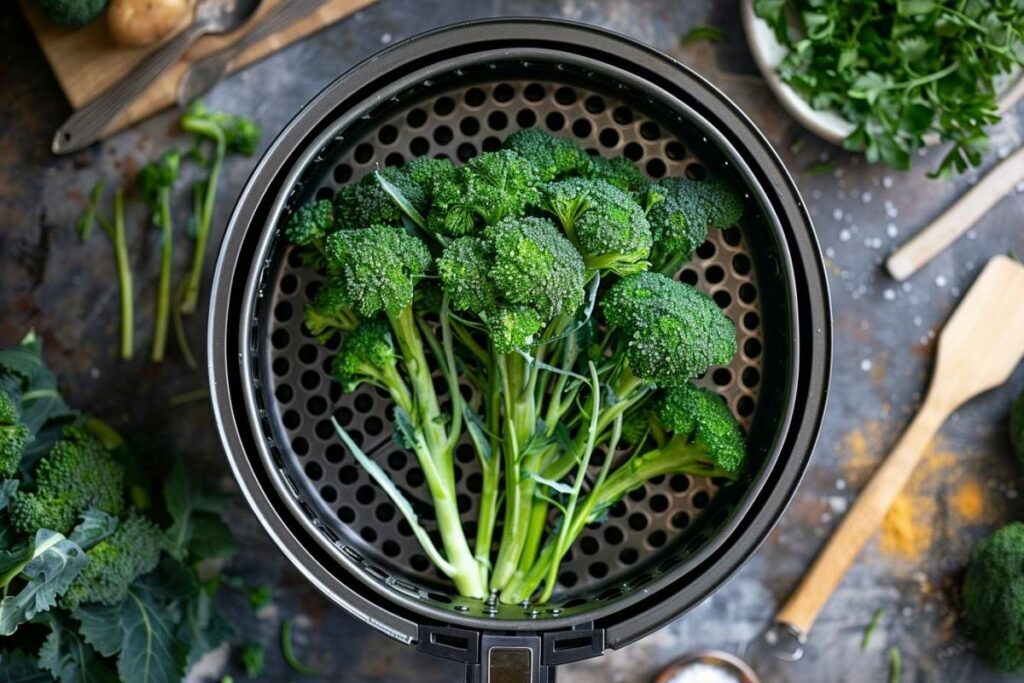 Recette simple : brocoli à tige fine à l'Airfryer pour un plat savoureux et sain