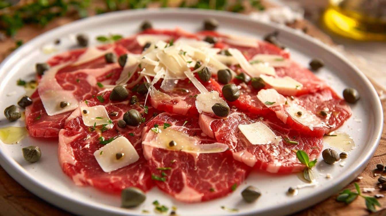Carpaccio de Bœuf aux Câpres et Parmesan