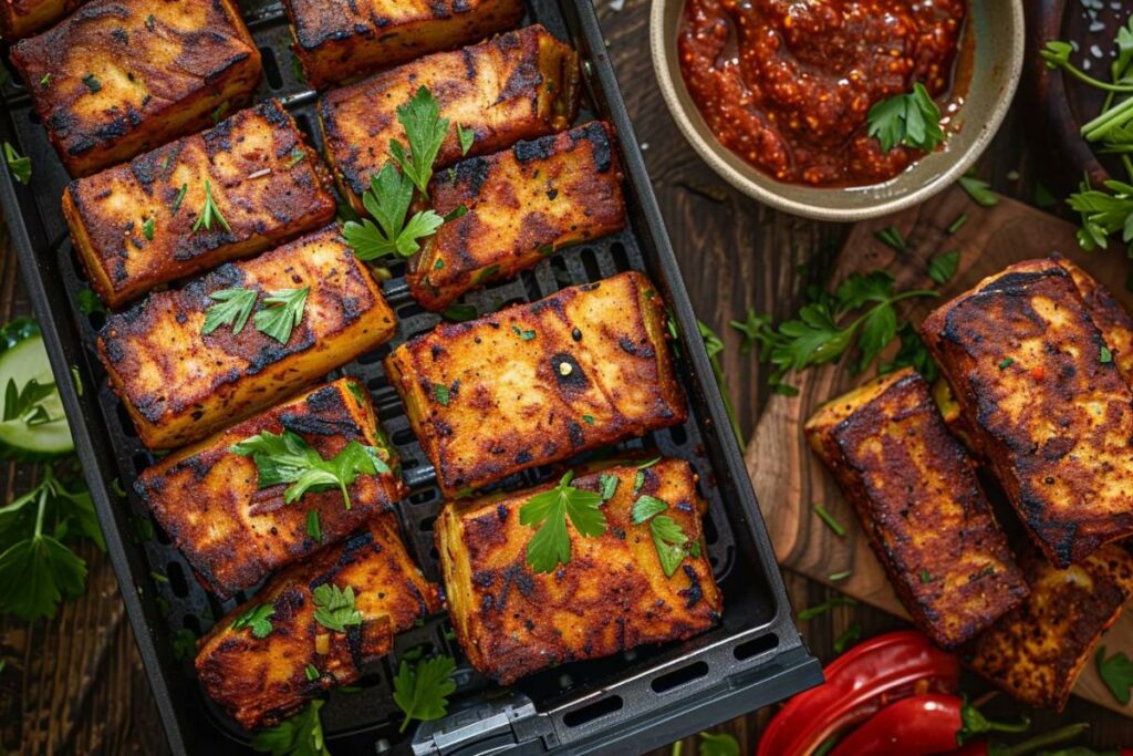 Recette airfryer : cevapi végétalien croustillant avec sauce ajvar savoureuse