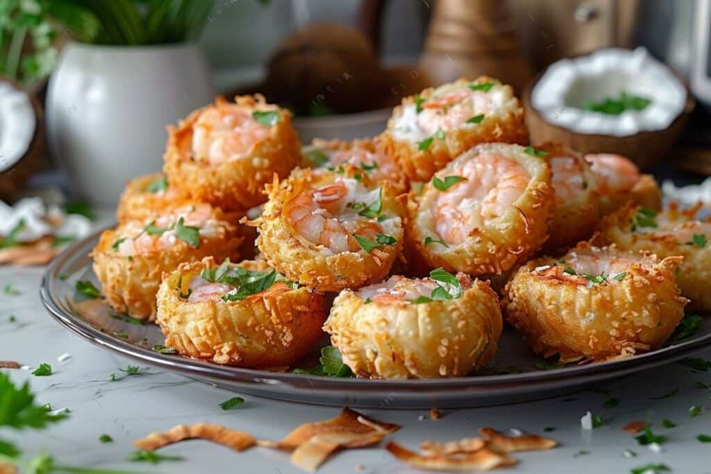 Chaussons au saumon et crevettes à la noix de coco au Airfryer : recette savoureuse et rapide