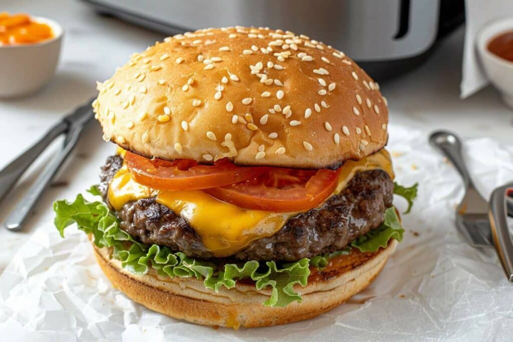Recette airfryer cheeseburgers classiques : préparez des burgers gourmet en un rien de temps