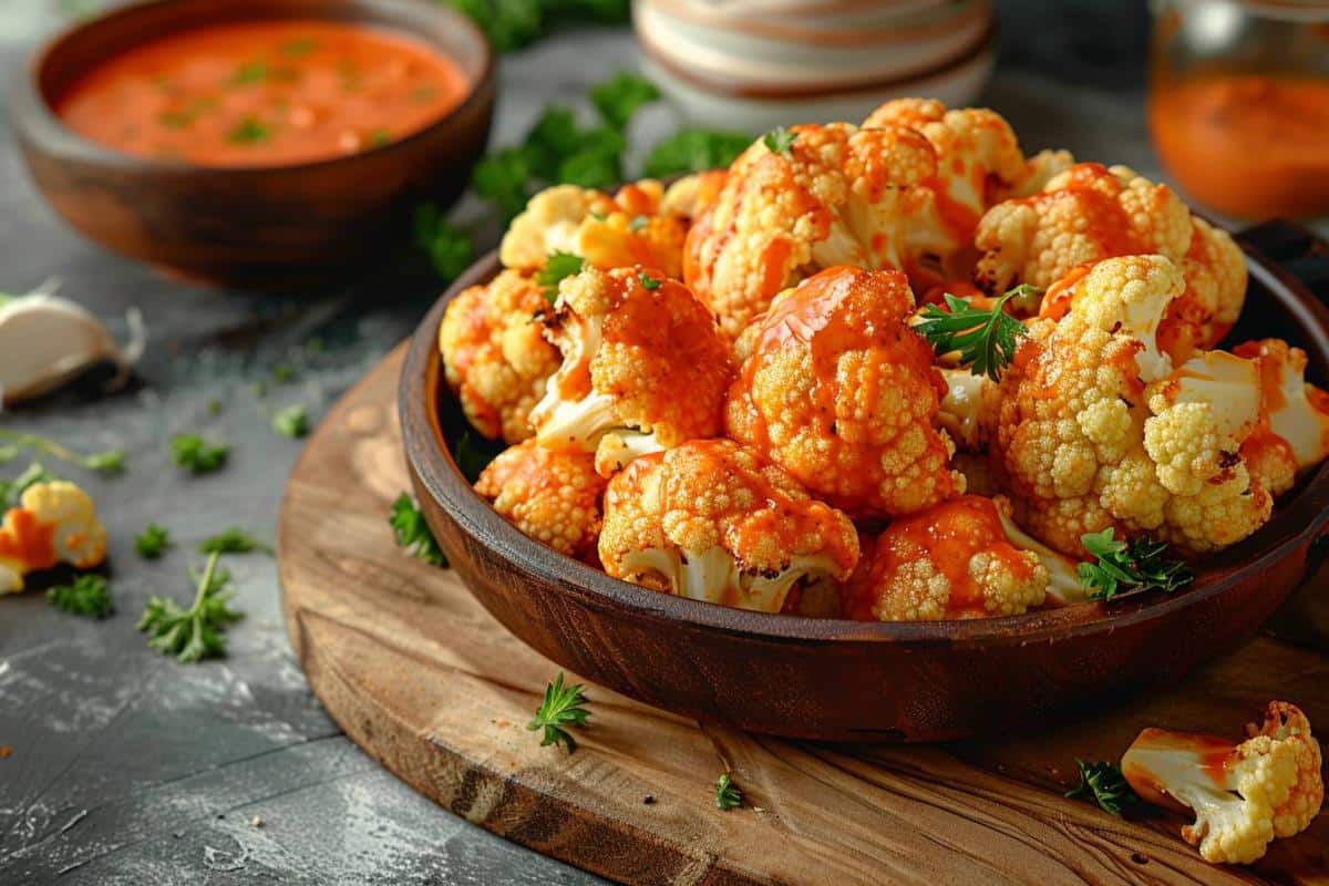 Recette airfryer chou-fleur buffalo : croustillant et épicé pour un apéro réussi