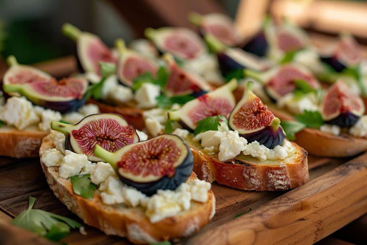 Recette airfryer : crostini au fromage de chèvre grillé et aux figues, facile et délicieux