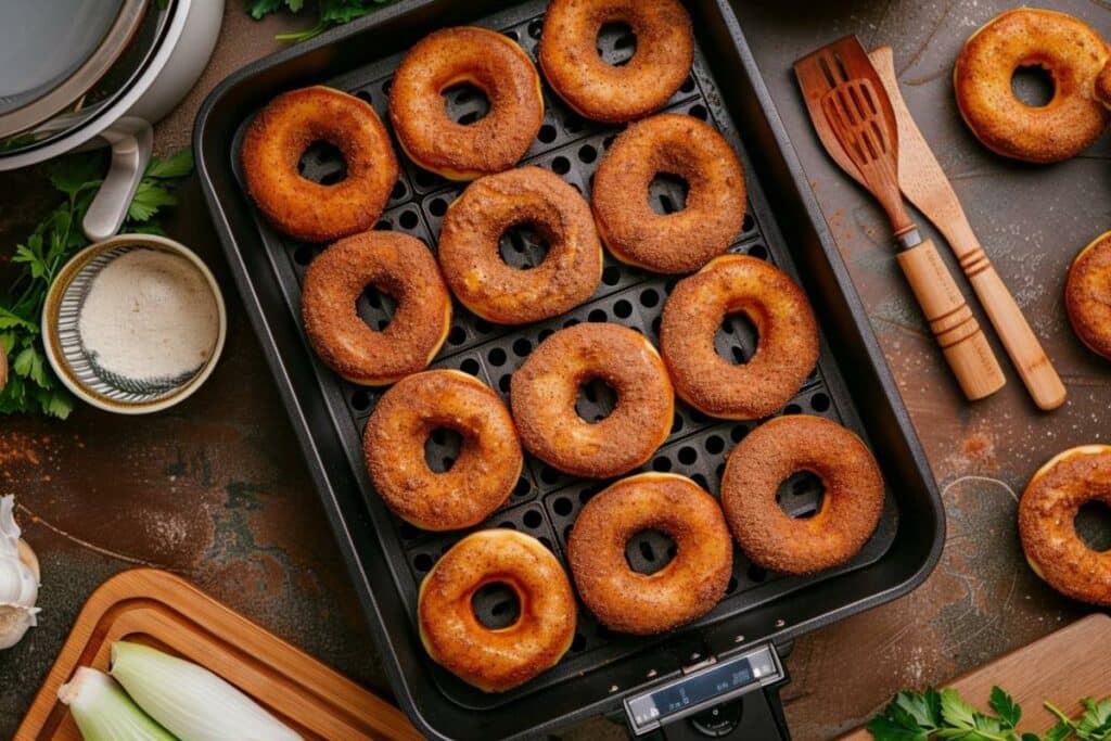 Recette airfryer : donuts végétaliens crus à la cannelle, délice sain et gourmand