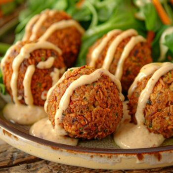 Recette airfryer falafel croustillants avec une délicieuse sauce au tahini maison
