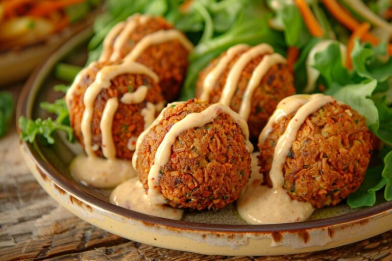 Recette airfryer falafel croustillants avec une délicieuse sauce au tahini maison
