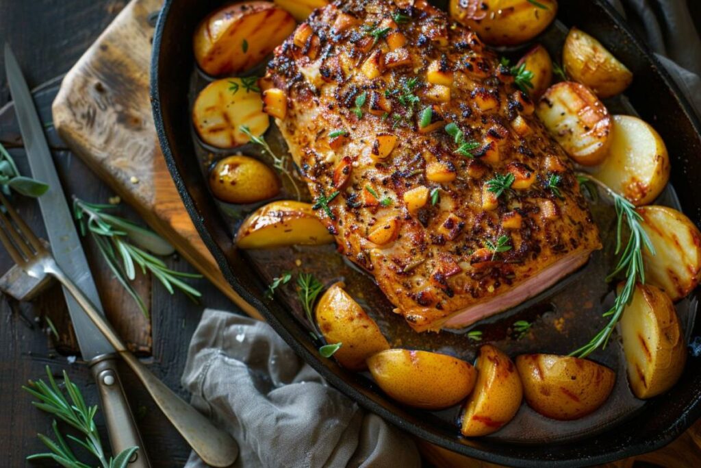 Recette airfryer filet de porc farci aux pommes et à la sauge : délicieux et rapide à préparer