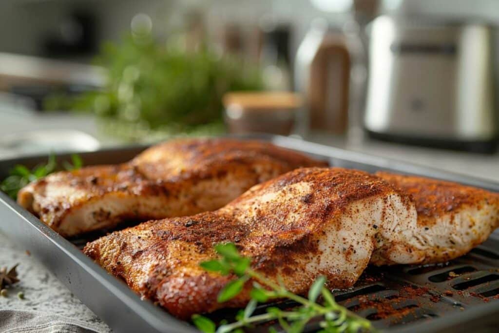 Recette airfryer filets de dinde épicés : délicieux et rapides à préparer avec votre friteuse sans huile