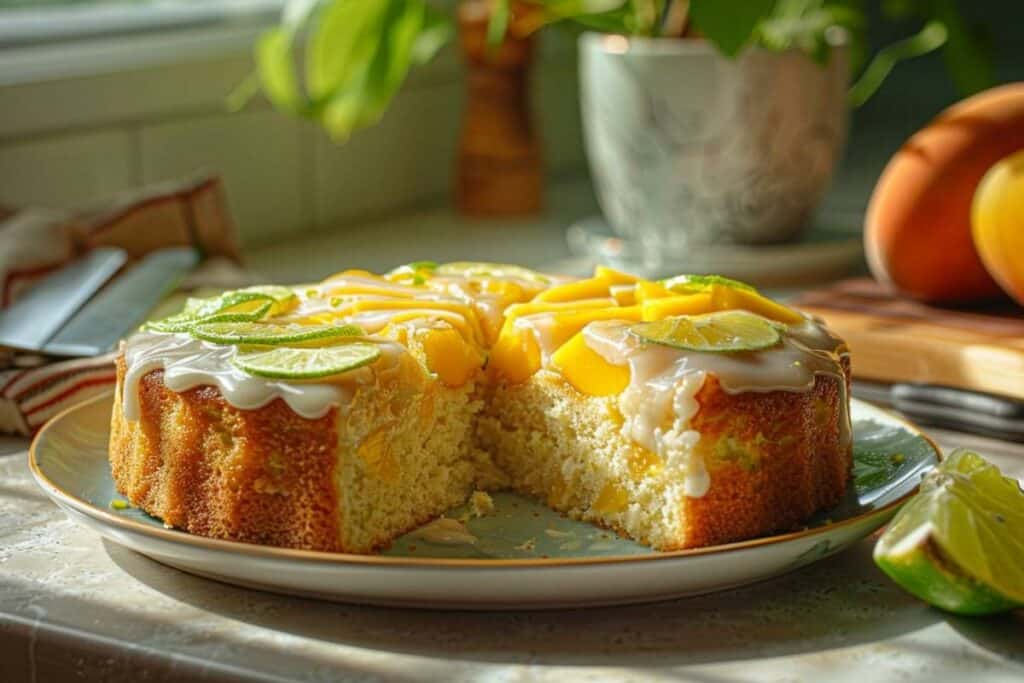 Recette airfryer gâteau à la mangue et au citron vert : dessert facile et gourmand