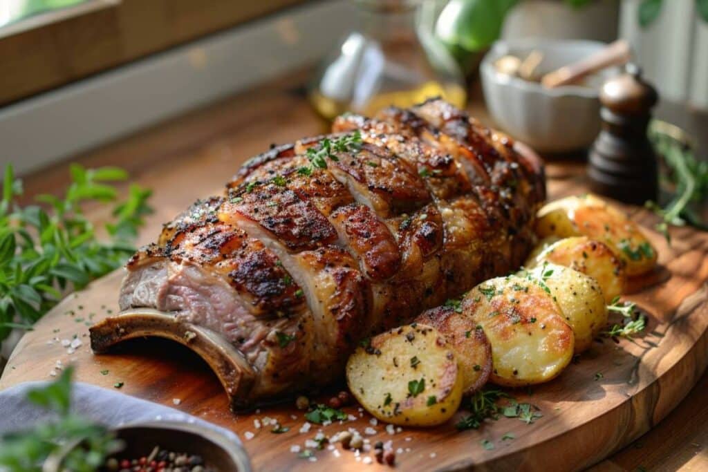 Recette airfryer : gigot d’agneau en papillon avec pommes de terre parmentier