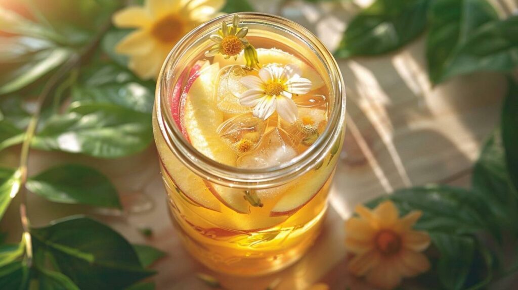 Infusion Froide Camomille et Pomme : Relaxation et Saveurs Douces pour les Soirées d’Été