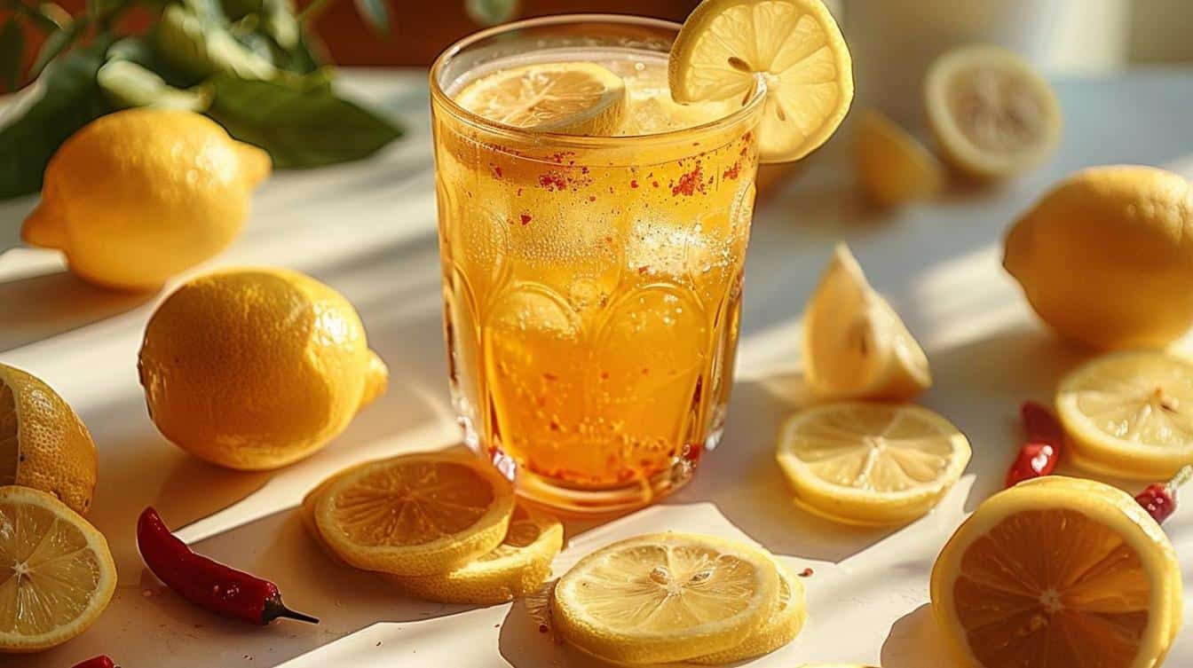 Infusion Froide Citron et Cayenne – Booste le métabolisme et aide à la détoxification.