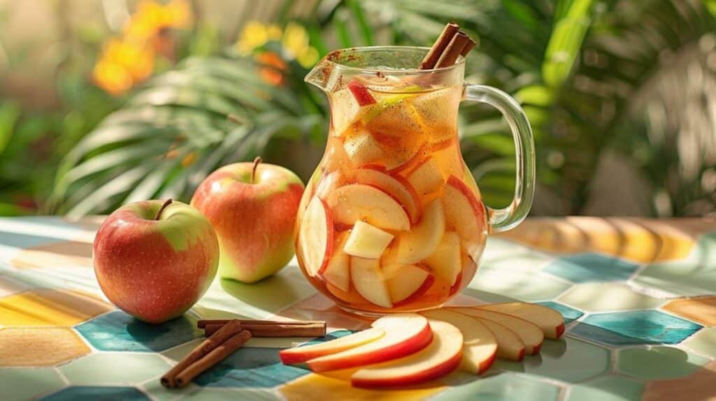 Infusion Froide Pomme et Cannelle – Parfaite pour les enfants, douce et savoureuse sans sucre ajouté.