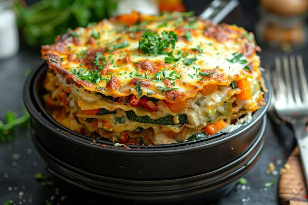 Recette airfryer lasagnes aux légumes : un plat sain et savoureux à préparer facilement