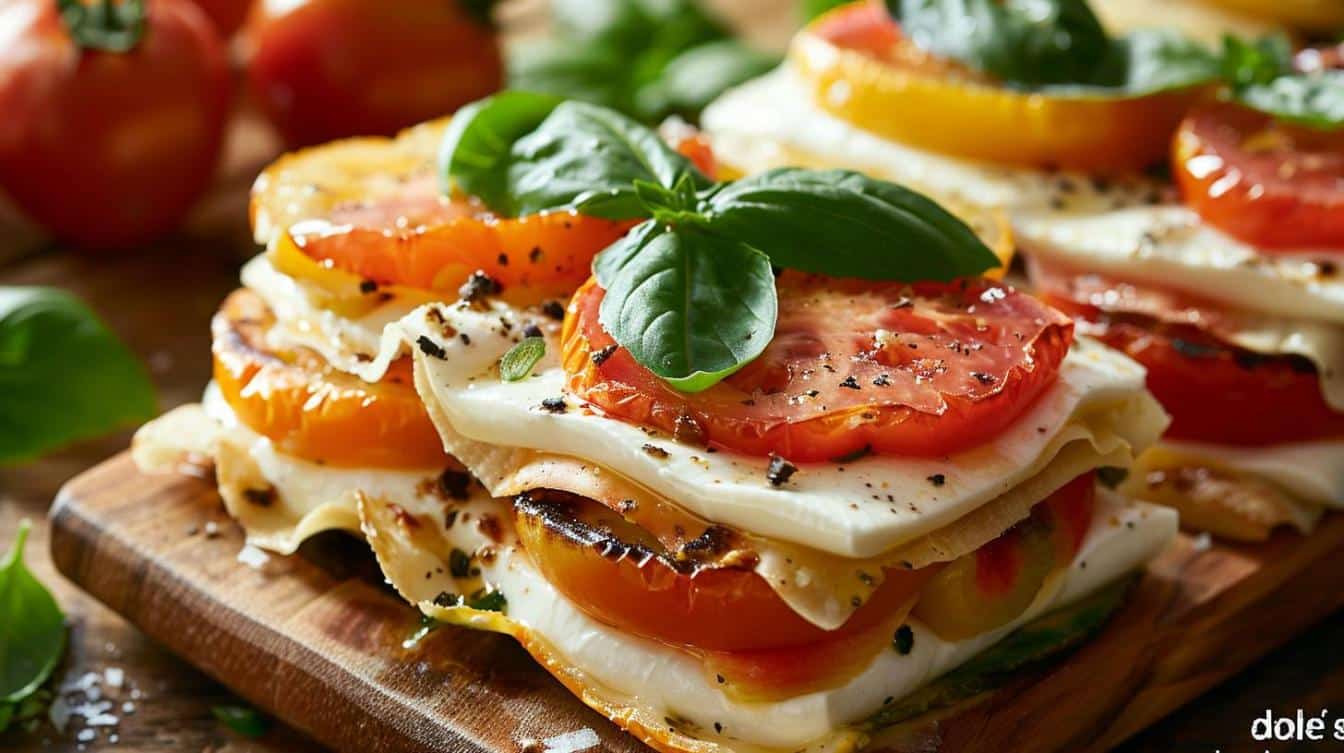 Mille-Feuille de Tomates Anciennes et Mozzarella