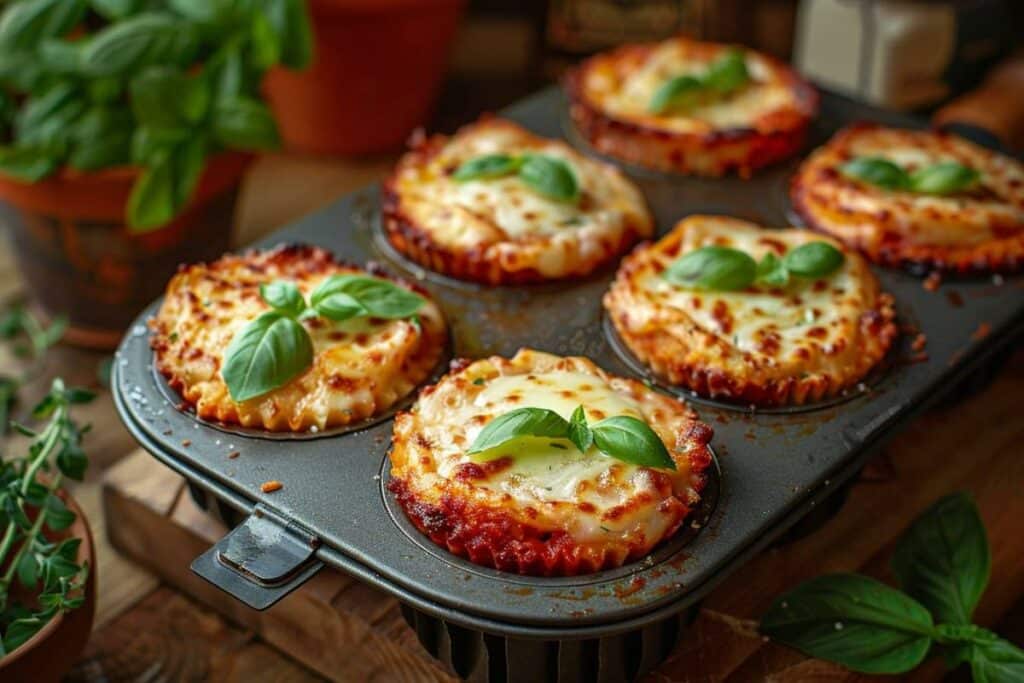 Muffins salés de lasagnes au Airfryer : recette facile et gourmande