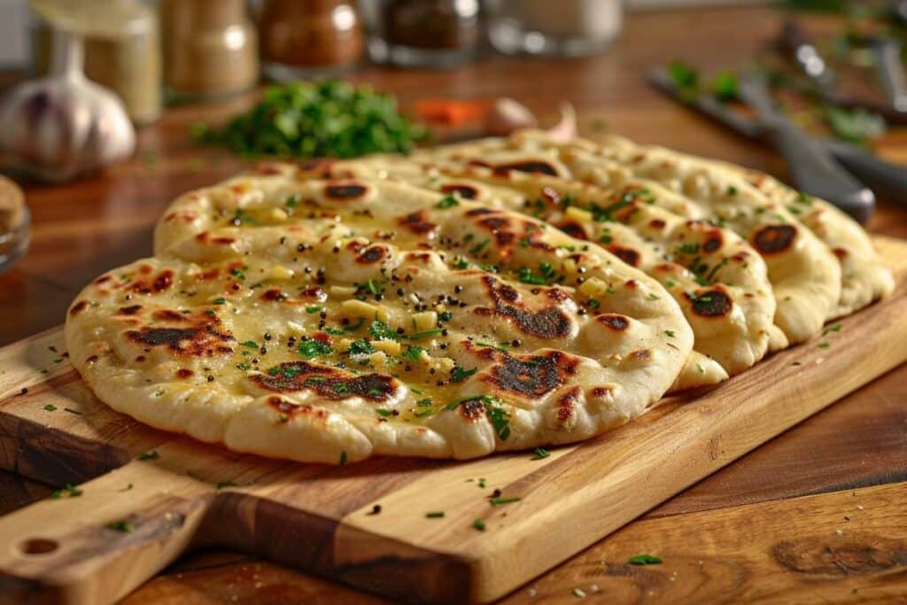 Recette airfryer naan à l’ail : préparation facile et rapide pour un naan délicieux et croustillant