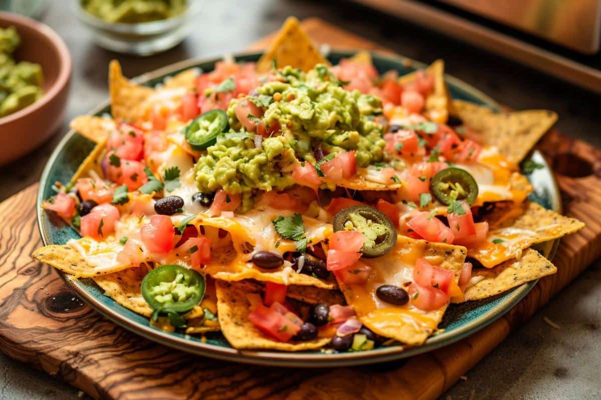 Recette airfryer nachos végétariens garnis : un délice croustillant sans friture