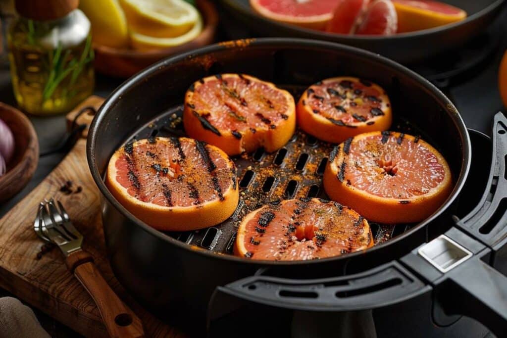 Recette airfryer : pamplemousse grillé aux épices, un dessert express et savoureux