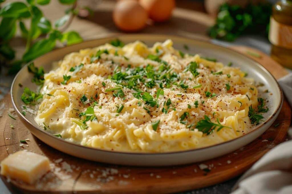 Recette airfryer pâte aux œufs à la crème : plat rapide et délicieux à réaliser chez vous