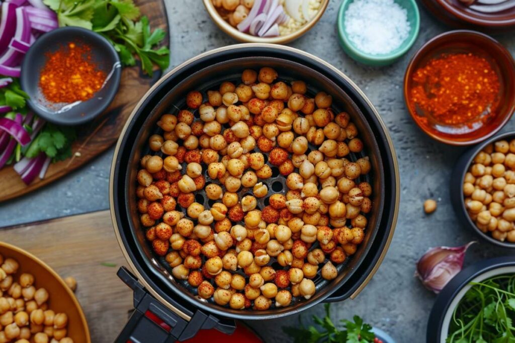 Pois chiches grillés à l'airfryer : recette facile et saine pour l'été