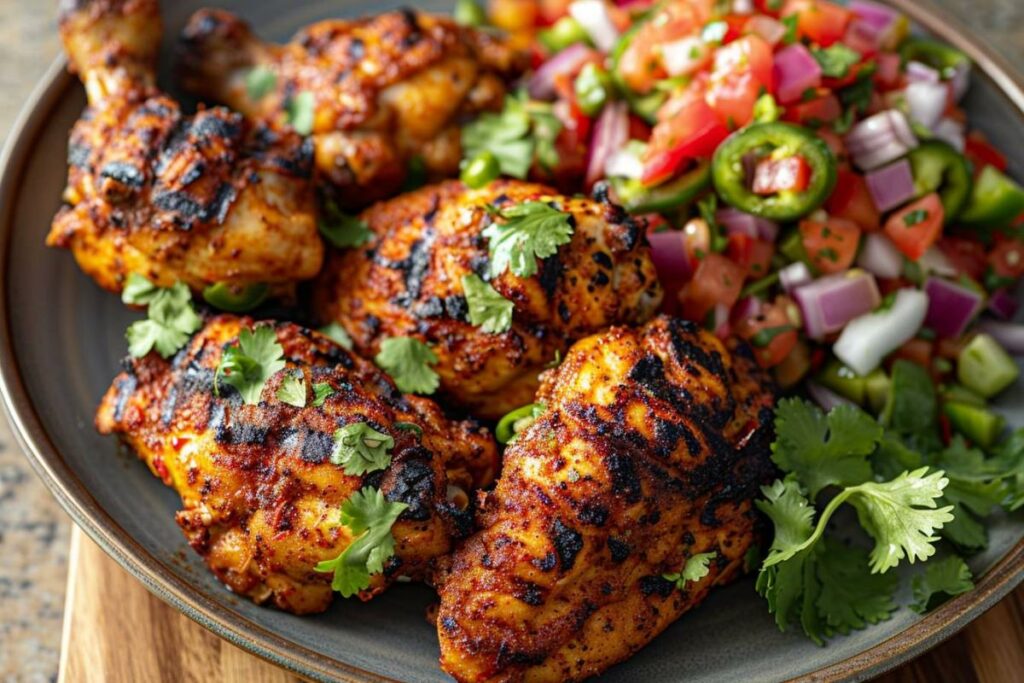 Recette airfryer : poulet cajun avec salsa grillée pour un festin savoureux en un rien de temps