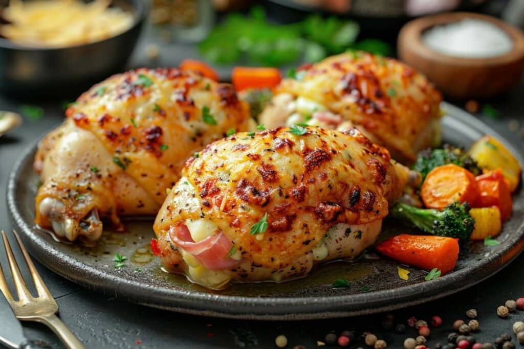 Recette airfryer poitrines de poulet au fromage et prosciutto : une explosion de saveurs