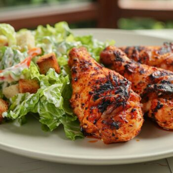 Recette airfryer : poitrines de poulet peri peri avec salade césar