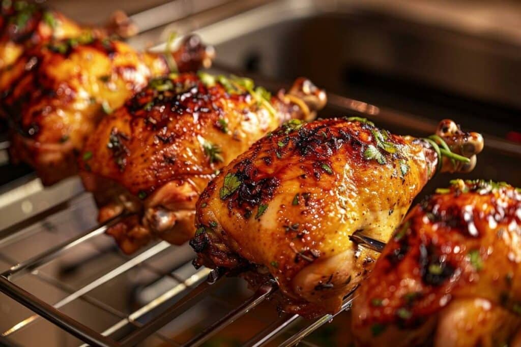 Recette airfryer poulet à la broche : savourez un délicieux poulet rôti facilement et rapidement