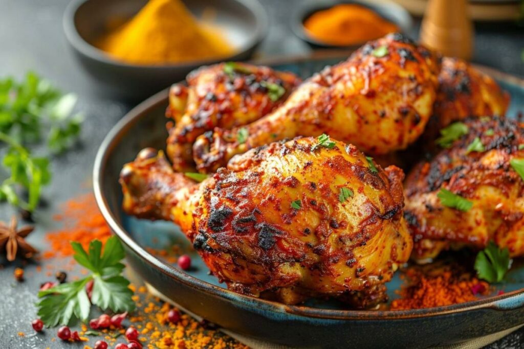 Recette airfryer poulet rôti indien : savourez un plat exotique rapide et sain