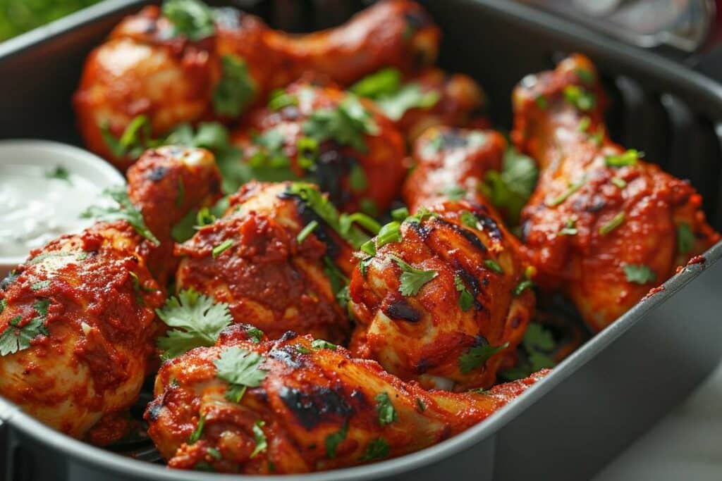 Recette airfryer poulet tandoori : délicieux poulet indien croustillant et sain