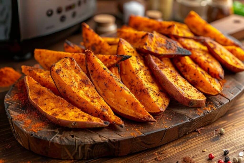 Recette airfryer : quartiers de patates douces épicées parfaites à chaque cuisson