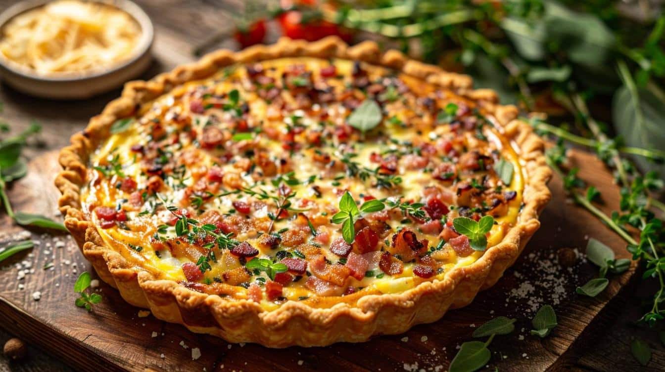 Quiche Lorraine d’Été aux Herbes Fraîches