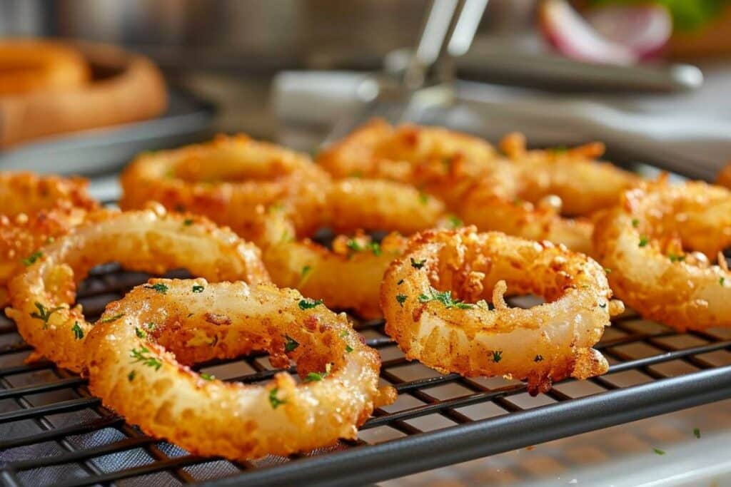 Recette airfryer rondelles d’oignon croustillantes et légères, parfaites pour l'apéritif