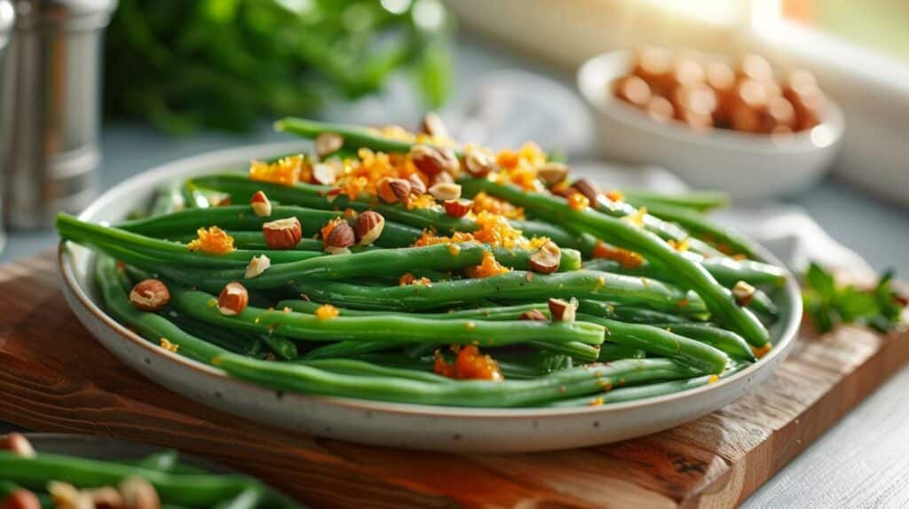 Salade de Haricots Verts, Noisettes et Orange
