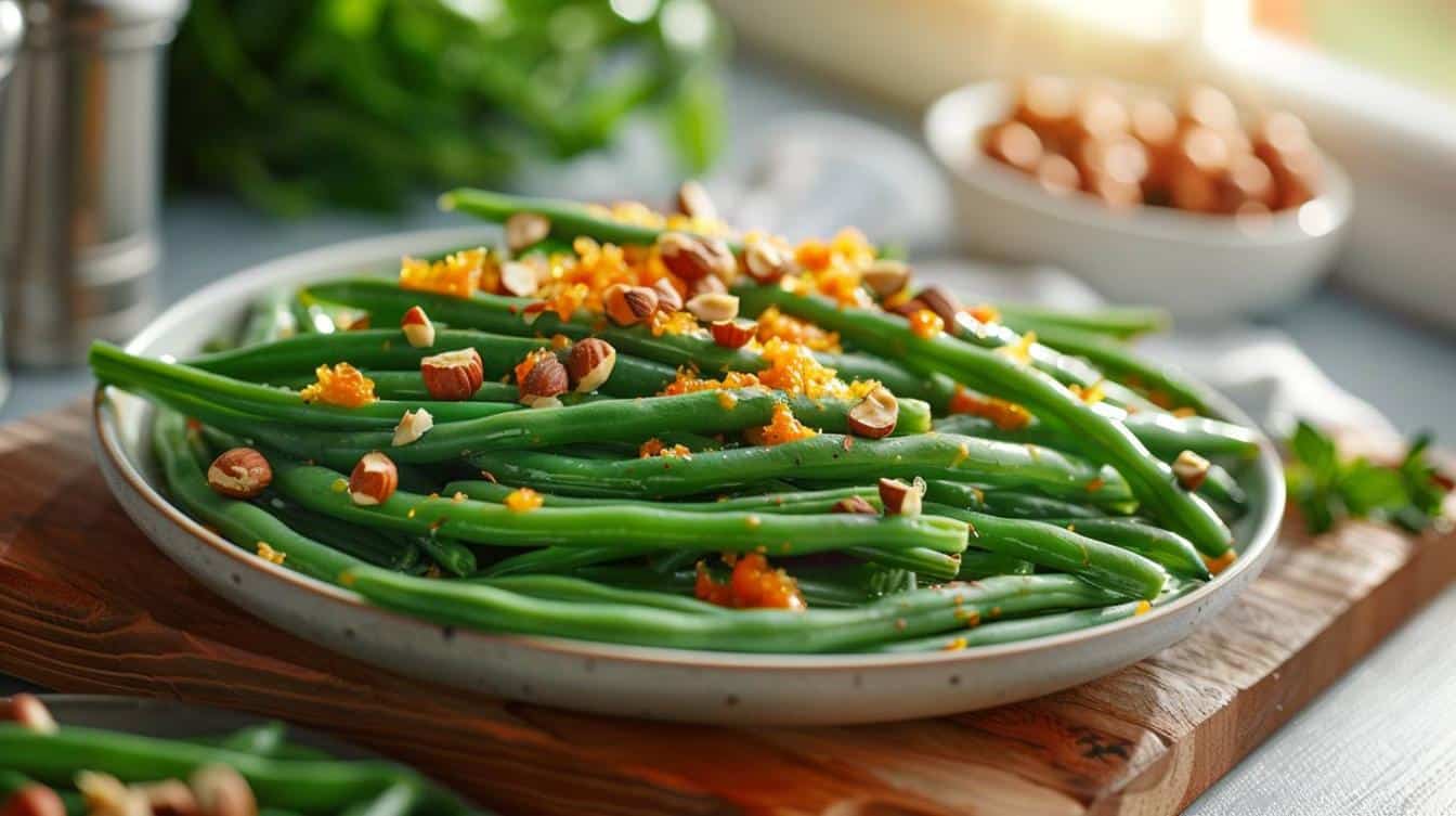 Salade de Haricots Verts, Noisettes et Orange