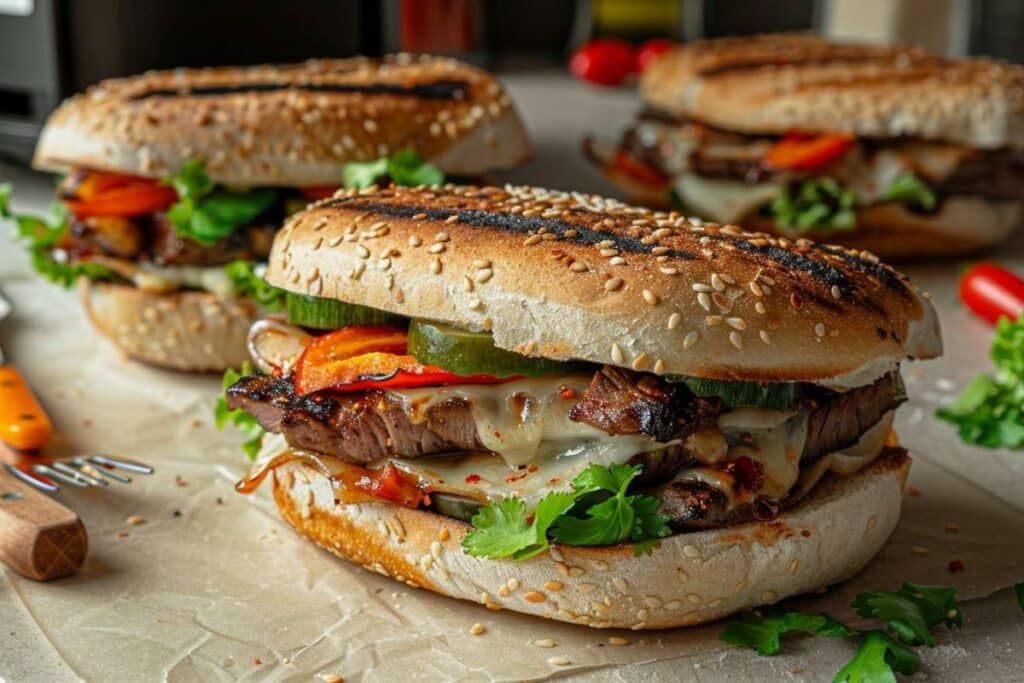 Recette airfryer sandwich au steak : délicieux et rapide à préparer pour un repas savoureux