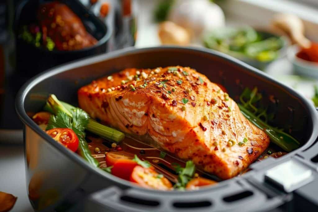 Recette airfryer saumon doux et épicé : une saveur inoubliable pour un dîner léger et délicieux