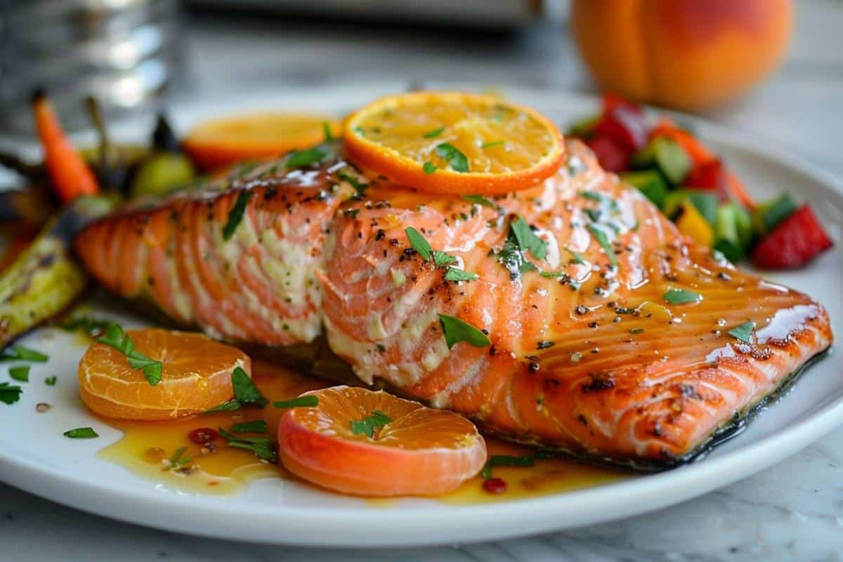 Recette airfryer : saumon à l’orange et à l’abricot facile et rapide