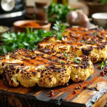 Recette airfryer : steaks de chou-fleur grillés aux épices du Moyen-Orient parfaits