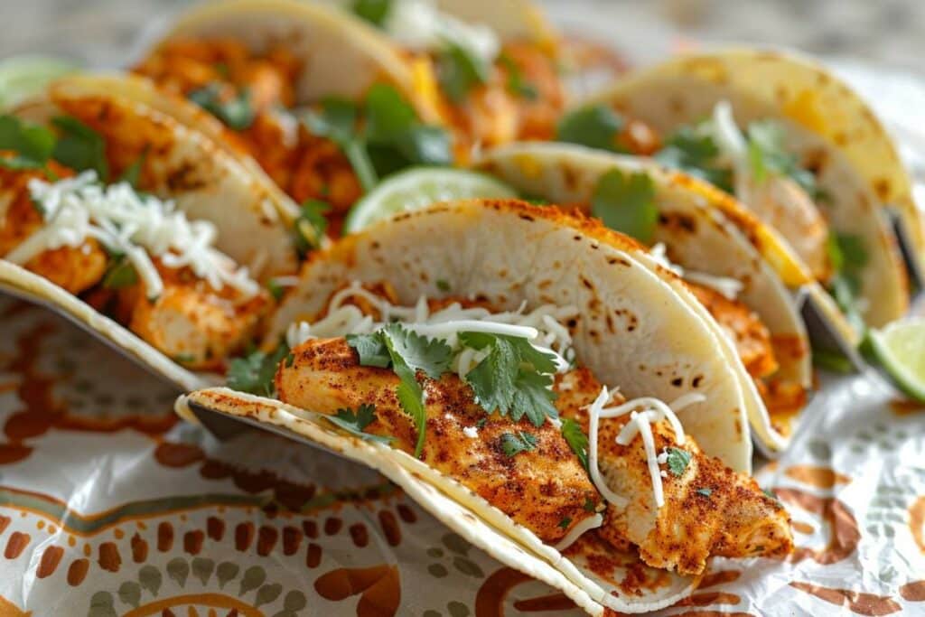 Recette airfryer : tacos au poulet épicé, faciles et rapides à préparer pour un repas savoureux