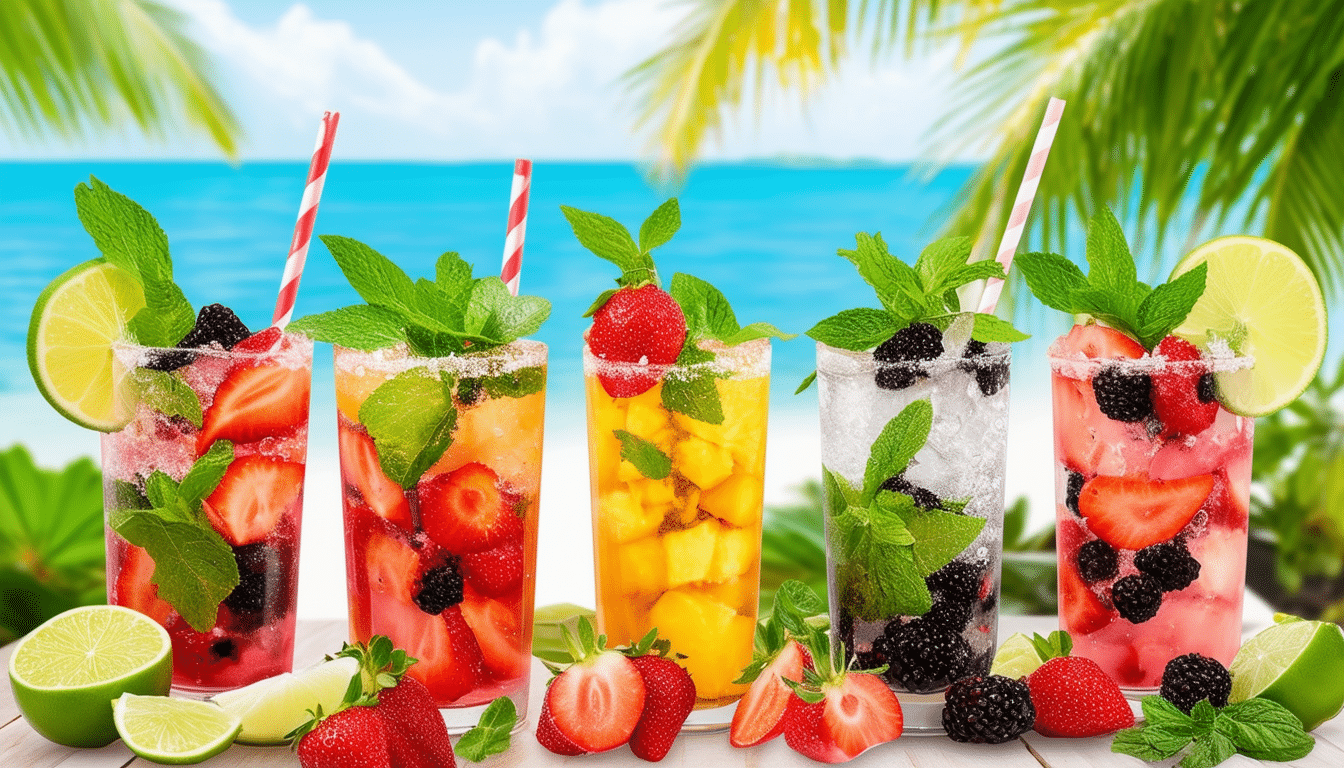découvrez nos 5 délicieuses variantes de mojitos à déguster cet été ! rafraîchissez vos journées ensoleillées avec des recettes innovantes qui éveilleront vos papilles. idéales pour les apéritifs entre amis ou les soirées en terrasse.
