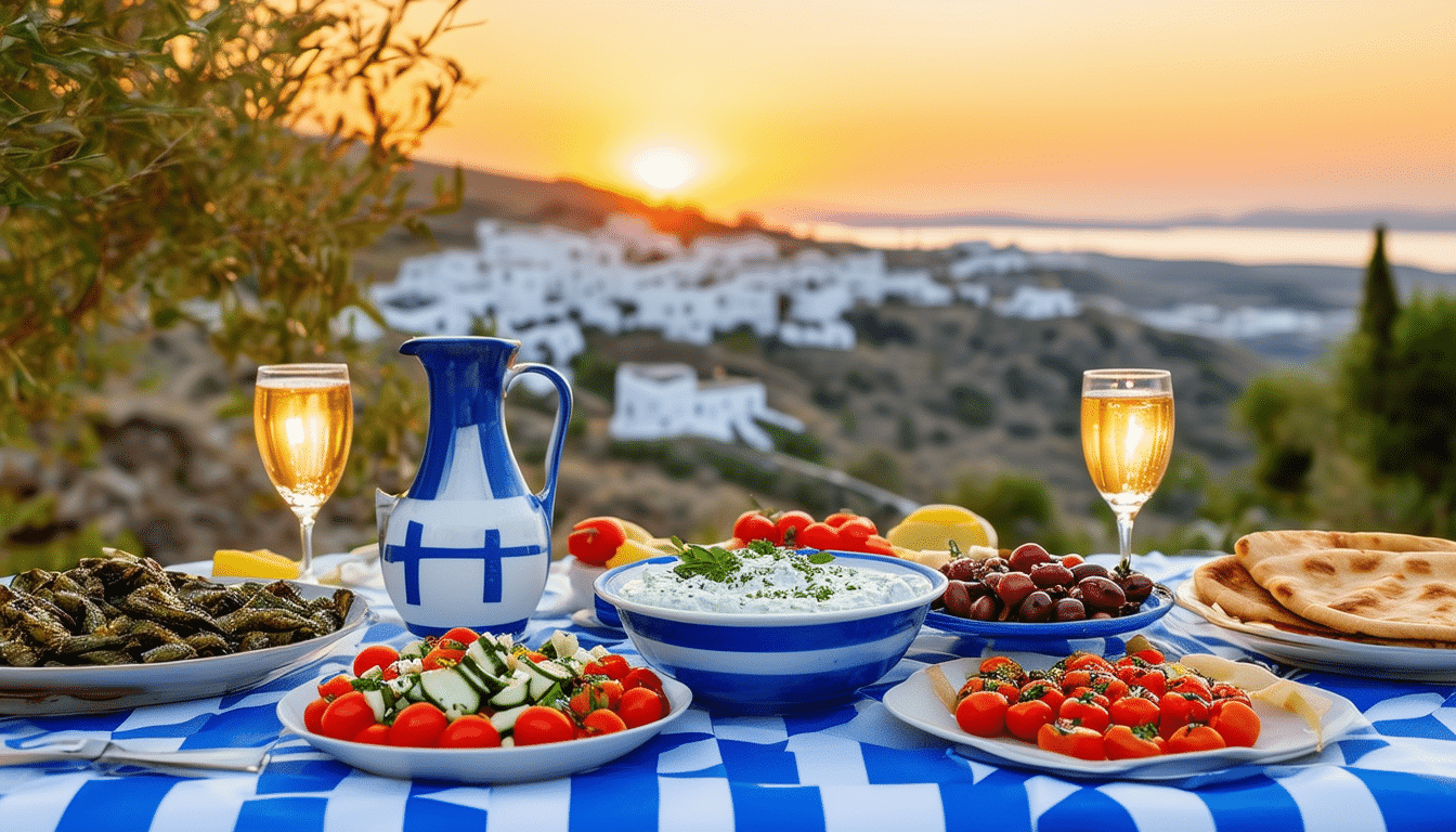 découvrez des recettes délicieuses pour organiser une soirée grecque inoubliable ! plats typiques, cocktails rafraîchissants et astuces déco vous attendent pour un apéro thématique réussi. éveillez vos papilles avec des saveurs méditerranéennes et partagez un moment convivial entre amis.