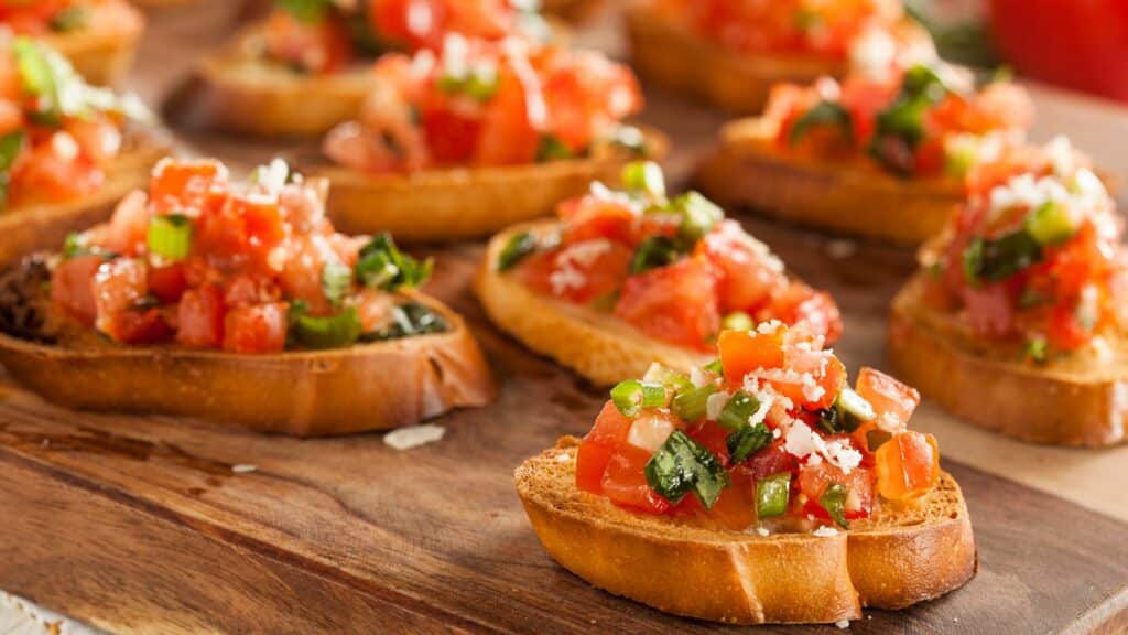 bruschettas à la tomate et au basilic