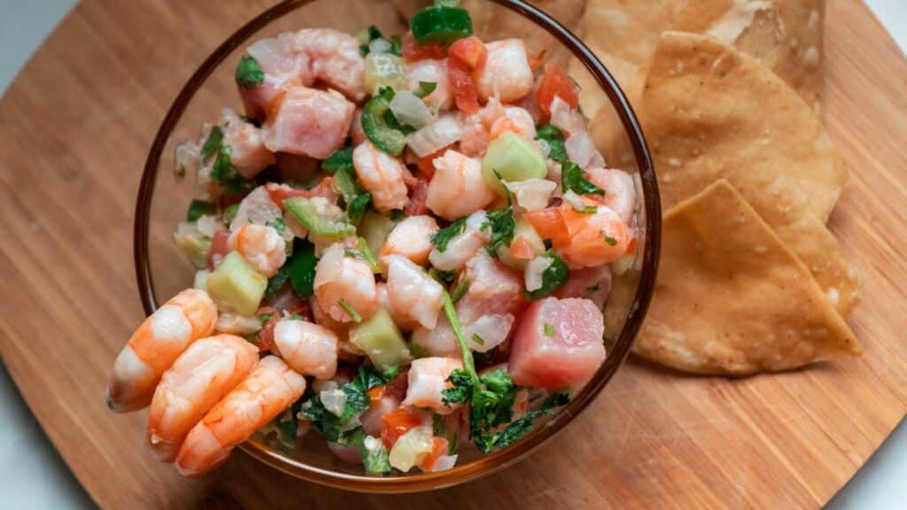 ceviche de crevettes à la lime